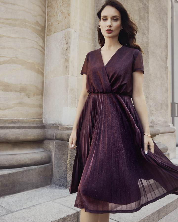 elegantes, bordeaux Kleid von Vera Mont