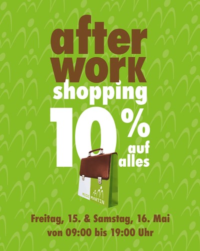 Afterwork-Shopping mit 10 % Rabatt