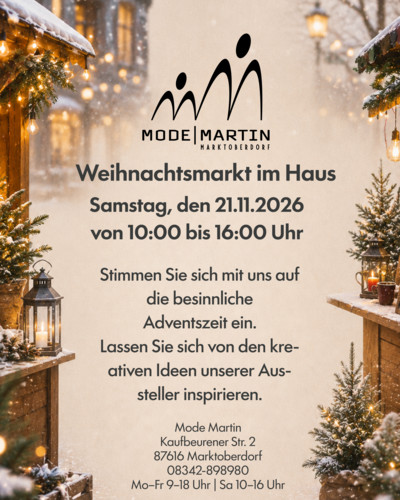 Weihnachtsmarkt bei Mode Martin!